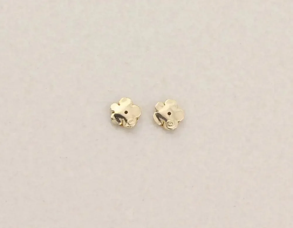 14k Yellow Gold Flower Earring Jackets Only 3/8